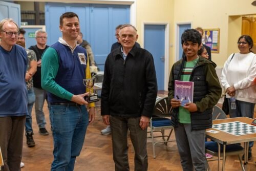 Winners of the 1st Nigel Dennis Cup - Vlodymyr Mylanov and Anirudh Muppidi (junior prize)